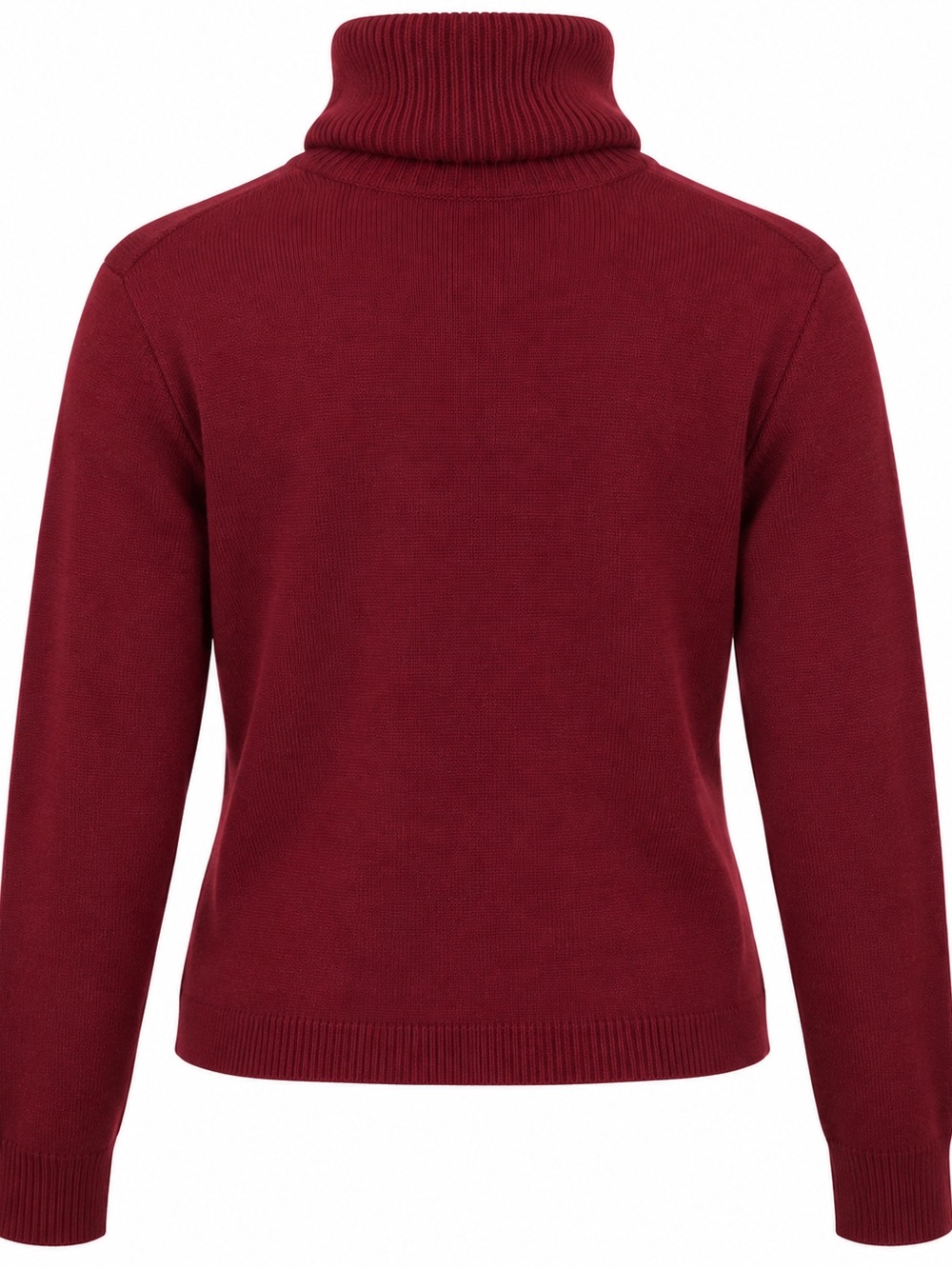 Classic Women's Burgundy Turtleneck Sweater